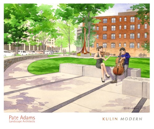 2 Rendering sculpture and site